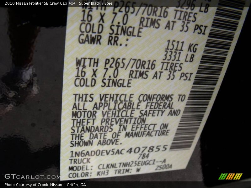 Super Black / Steel 2010 Nissan Frontier SE Crew Cab 4x4
