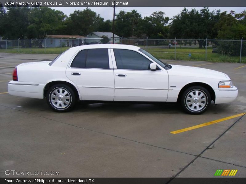 Vibrant White / Medium Parchment 2004 Mercury Grand Marquis LS