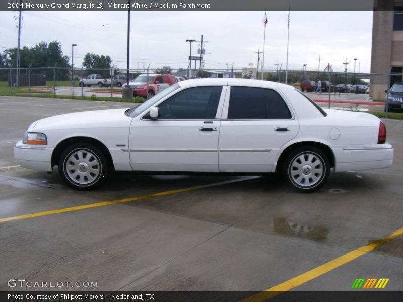 Vibrant White / Medium Parchment 2004 Mercury Grand Marquis LS