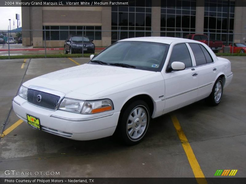 Vibrant White / Medium Parchment 2004 Mercury Grand Marquis LS