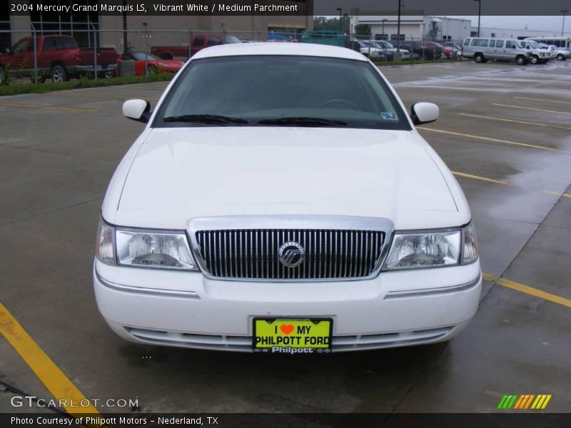 Vibrant White / Medium Parchment 2004 Mercury Grand Marquis LS