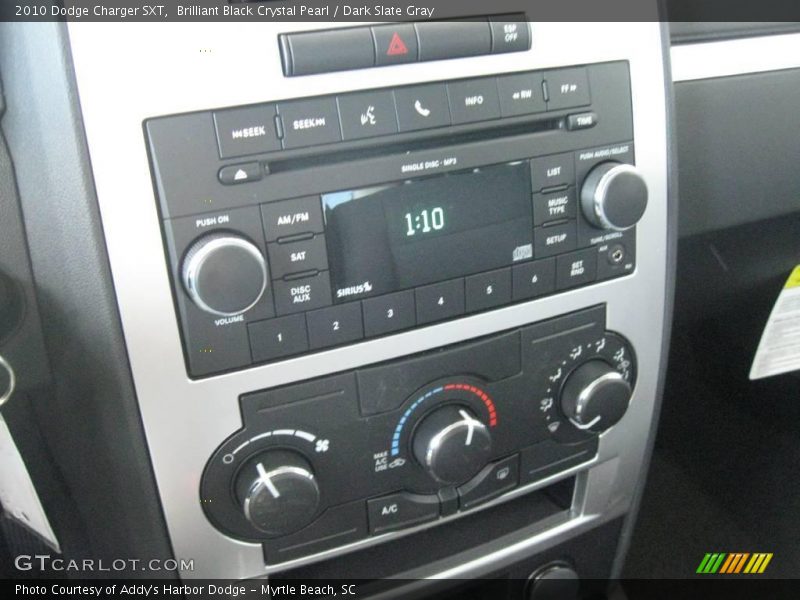 Brilliant Black Crystal Pearl / Dark Slate Gray 2010 Dodge Charger SXT