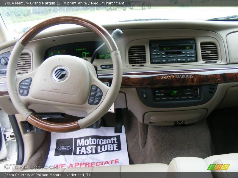 Vibrant White / Medium Parchment 2004 Mercury Grand Marquis LS