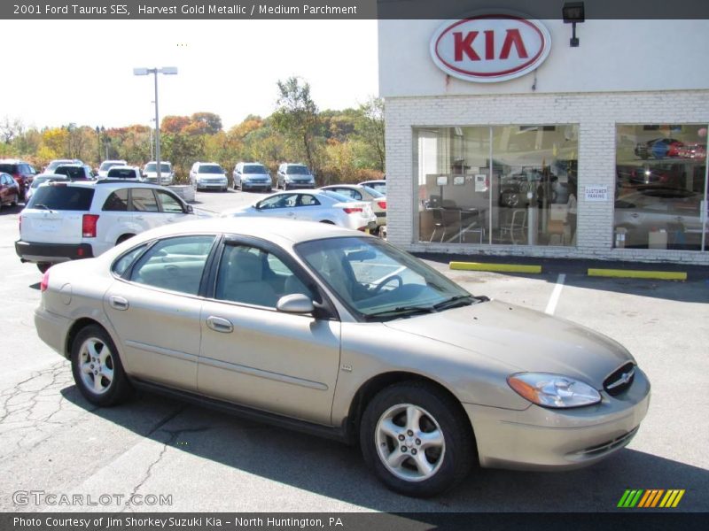 Harvest Gold Metallic / Medium Parchment 2001 Ford Taurus SES