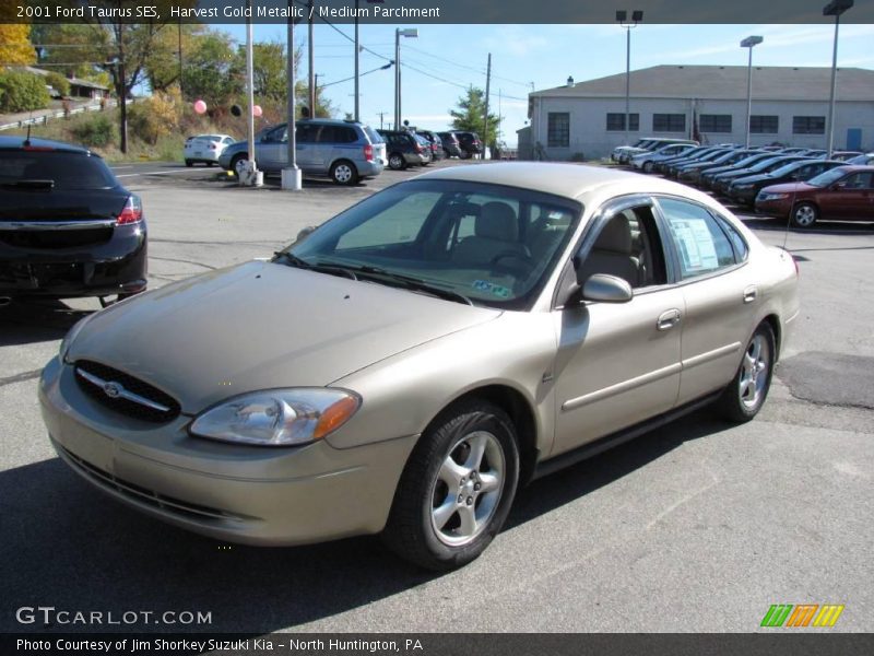 Harvest Gold Metallic / Medium Parchment 2001 Ford Taurus SES