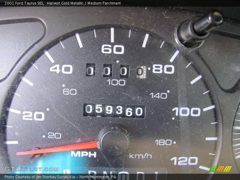 Harvest Gold Metallic / Medium Parchment 2001 Ford Taurus SES