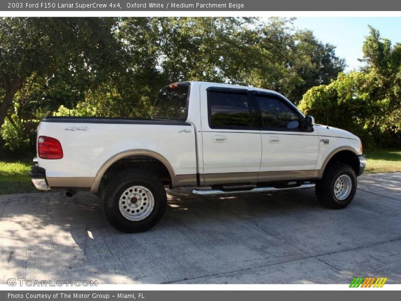 Oxford White / Medium Parchment Beige 2003 Ford F150 Lariat SuperCrew 4x4