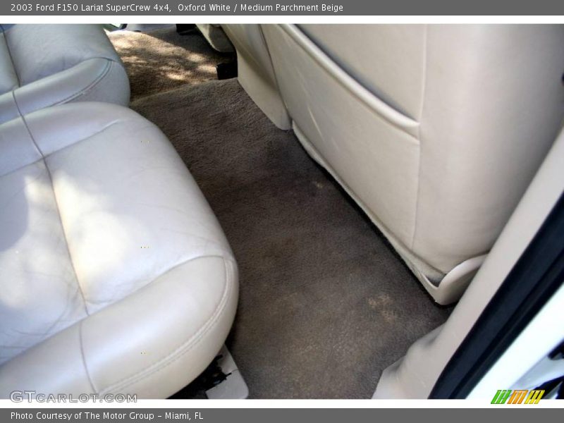 Oxford White / Medium Parchment Beige 2003 Ford F150 Lariat SuperCrew 4x4
