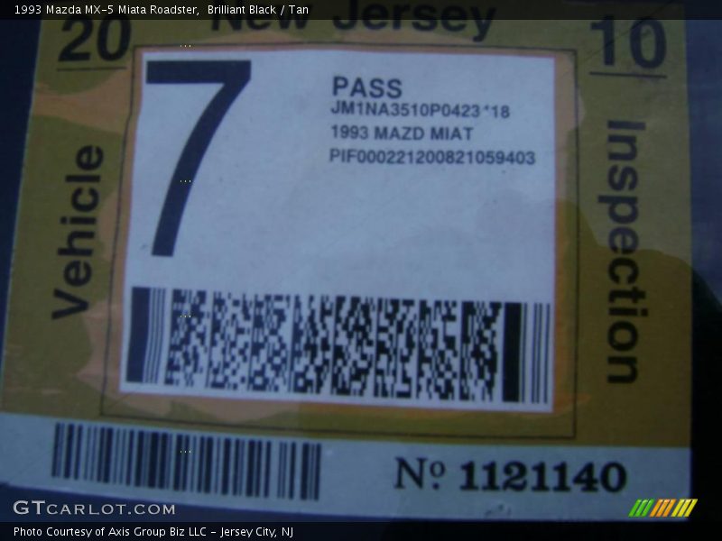 Brilliant Black / Tan 1993 Mazda MX-5 Miata Roadster