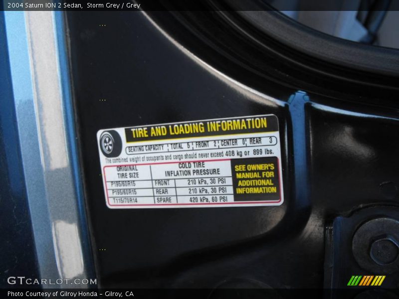 Storm Grey / Grey 2004 Saturn ION 2 Sedan