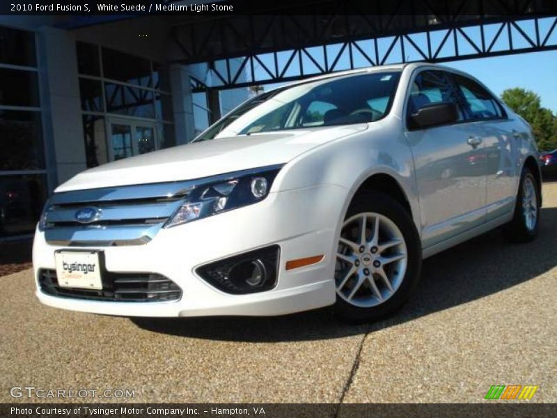 White Suede / Medium Light Stone 2010 Ford Fusion S