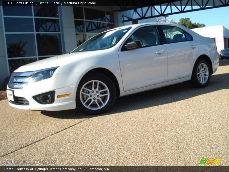 White Suede / Medium Light Stone 2010 Ford Fusion S