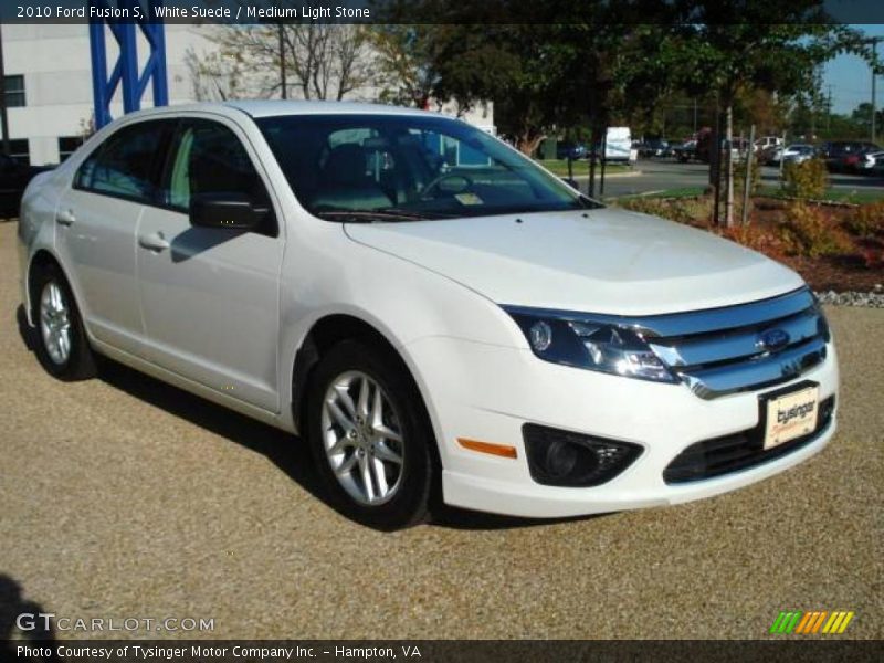White Suede / Medium Light Stone 2010 Ford Fusion S