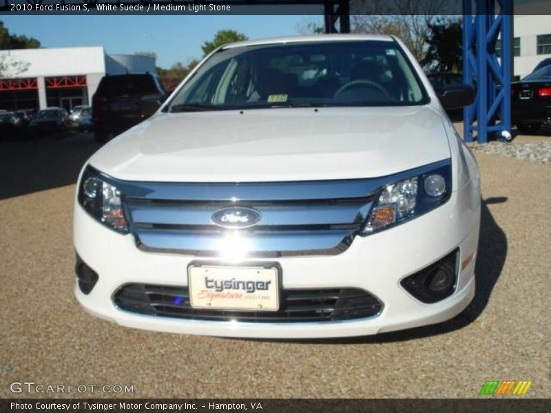 White Suede / Medium Light Stone 2010 Ford Fusion S