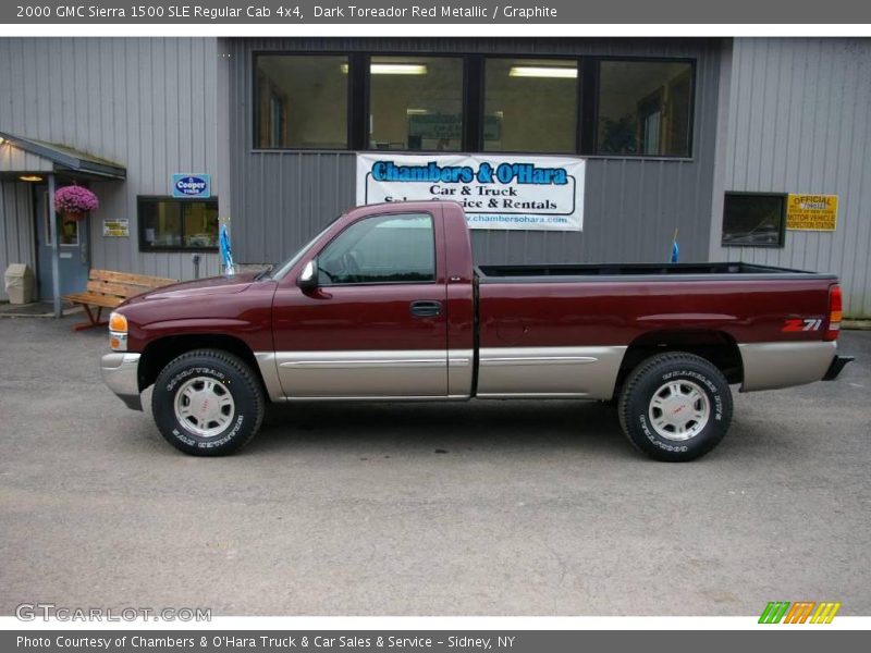 Dark Toreador Red Metallic / Graphite 2000 GMC Sierra 1500 SLE Regular Cab 4x4