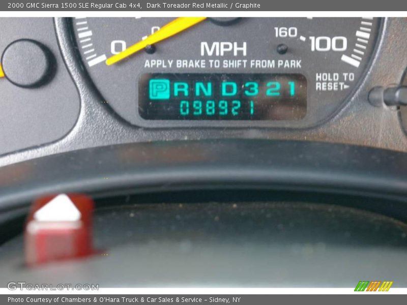 Dark Toreador Red Metallic / Graphite 2000 GMC Sierra 1500 SLE Regular Cab 4x4