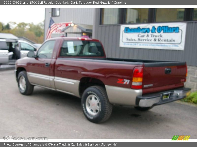 Dark Toreador Red Metallic / Graphite 2000 GMC Sierra 1500 SLE Regular Cab 4x4