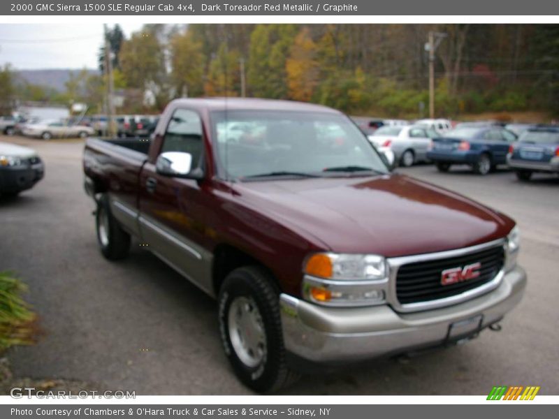 Dark Toreador Red Metallic / Graphite 2000 GMC Sierra 1500 SLE Regular Cab 4x4