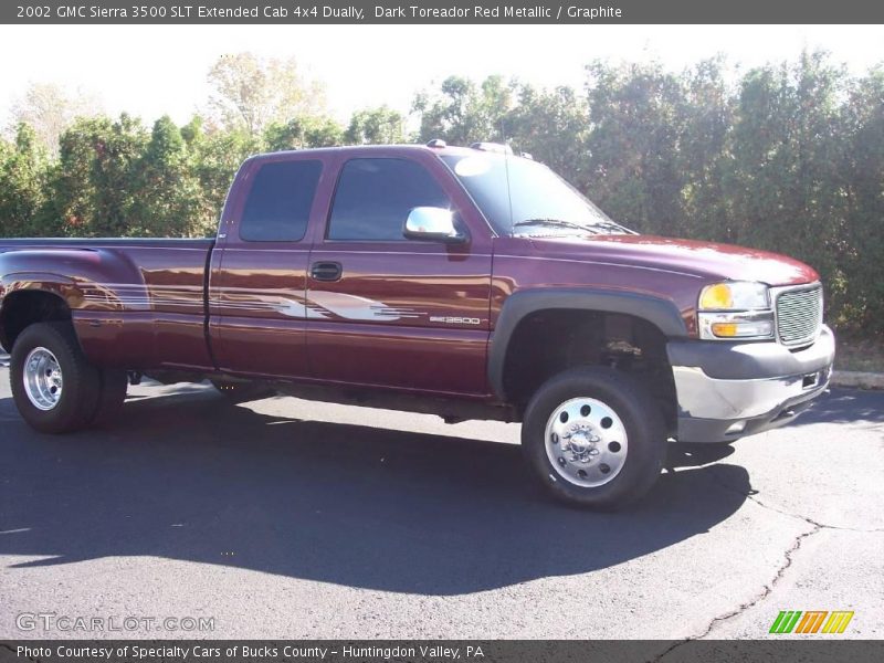 Dark Toreador Red Metallic / Graphite 2002 GMC Sierra 3500 SLT Extended Cab 4x4 Dually