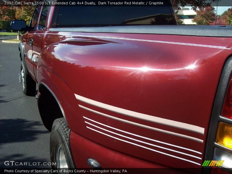 Dark Toreador Red Metallic / Graphite 2002 GMC Sierra 3500 SLT Extended Cab 4x4 Dually