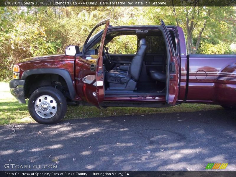 Dark Toreador Red Metallic / Graphite 2002 GMC Sierra 3500 SLT Extended Cab 4x4 Dually