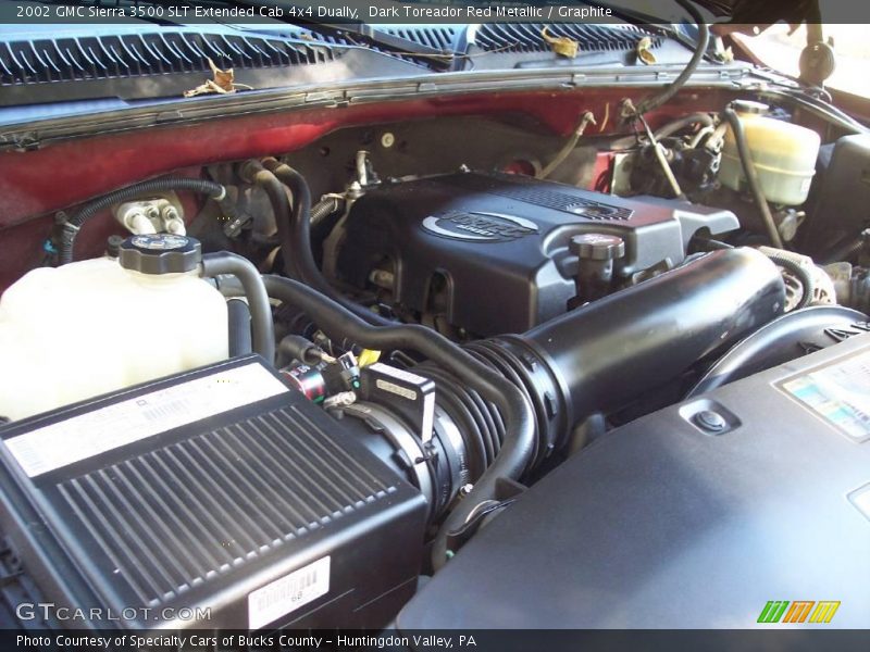 Dark Toreador Red Metallic / Graphite 2002 GMC Sierra 3500 SLT Extended Cab 4x4 Dually