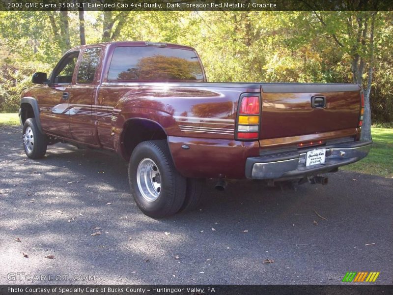 Dark Toreador Red Metallic / Graphite 2002 GMC Sierra 3500 SLT Extended Cab 4x4 Dually