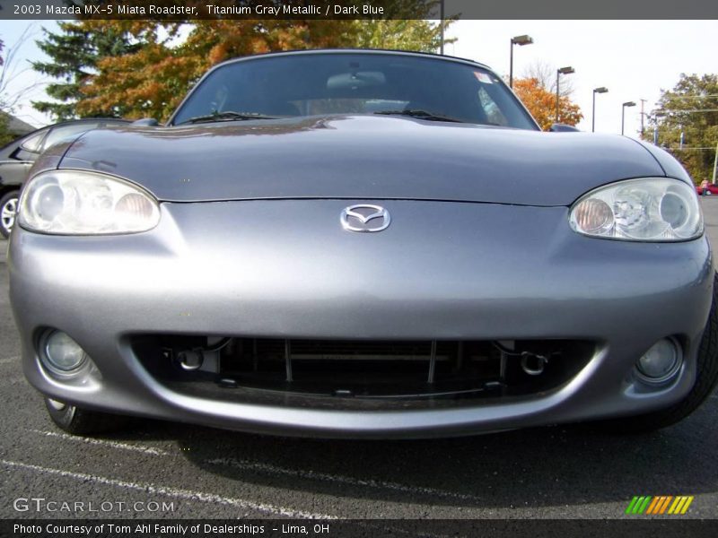 Titanium Gray Metallic / Dark Blue 2003 Mazda MX-5 Miata Roadster