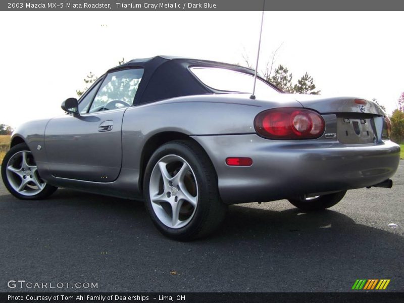 Titanium Gray Metallic / Dark Blue 2003 Mazda MX-5 Miata Roadster