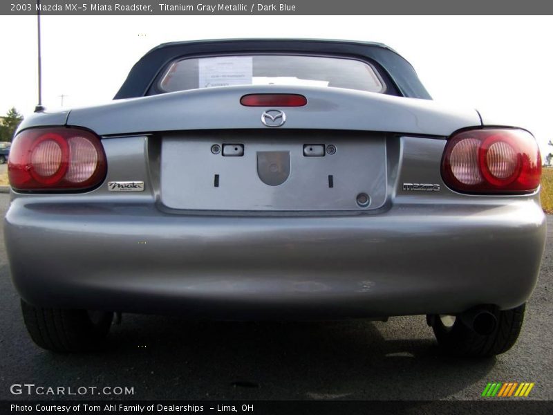 Titanium Gray Metallic / Dark Blue 2003 Mazda MX-5 Miata Roadster