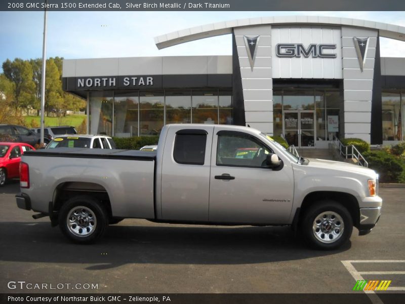 Silver Birch Metallic / Dark Titanium 2008 GMC Sierra 1500 Extended Cab