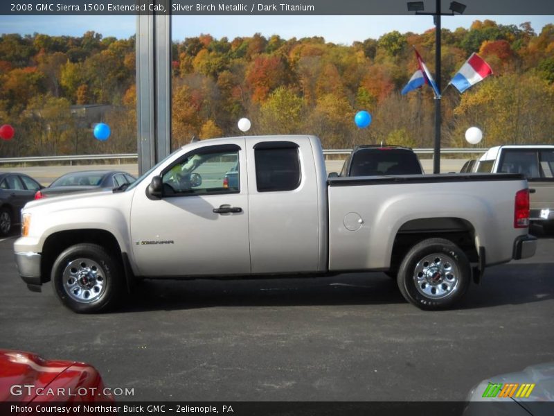 Silver Birch Metallic / Dark Titanium 2008 GMC Sierra 1500 Extended Cab