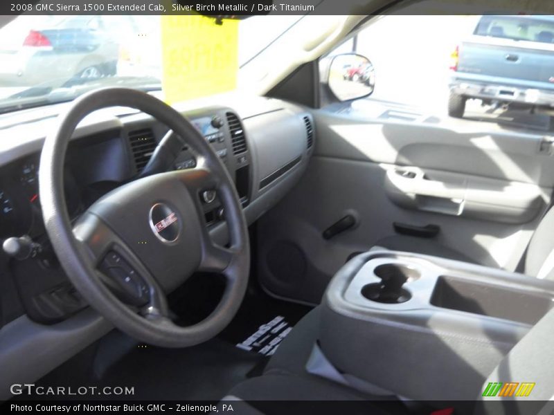 Silver Birch Metallic / Dark Titanium 2008 GMC Sierra 1500 Extended Cab