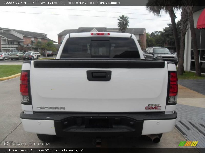 Polar White / Cocoa/Light Cashmere 2008 GMC Sierra 1500 Denali Crew Cab