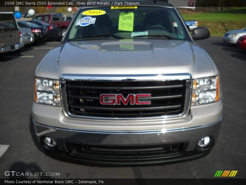 Silver Birch Metallic / Dark Titanium 2008 GMC Sierra 1500 Extended Cab