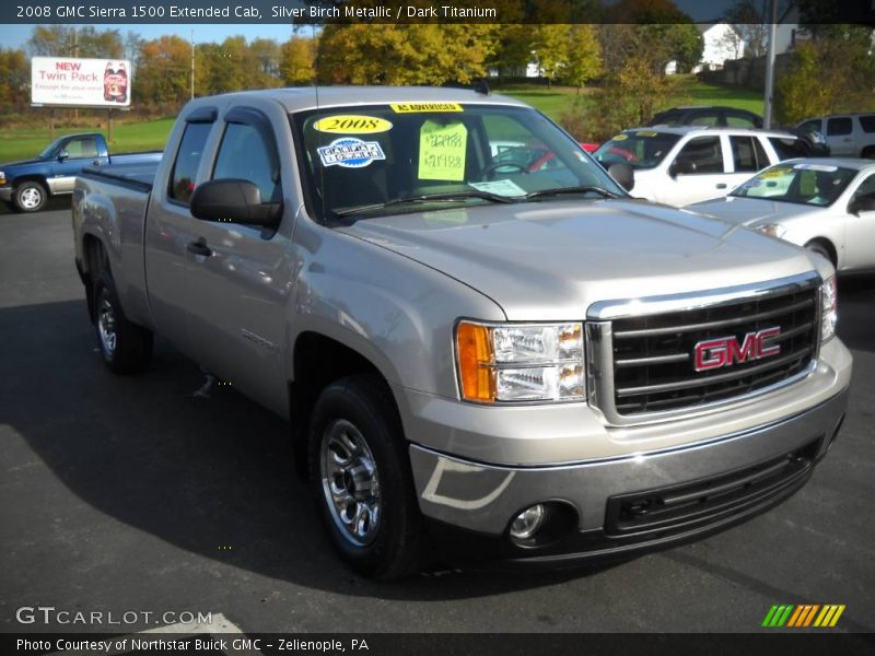 Silver Birch Metallic / Dark Titanium 2008 GMC Sierra 1500 Extended Cab