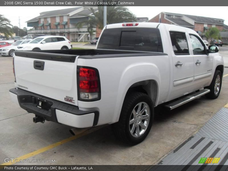Polar White / Cocoa/Light Cashmere 2008 GMC Sierra 1500 Denali Crew Cab