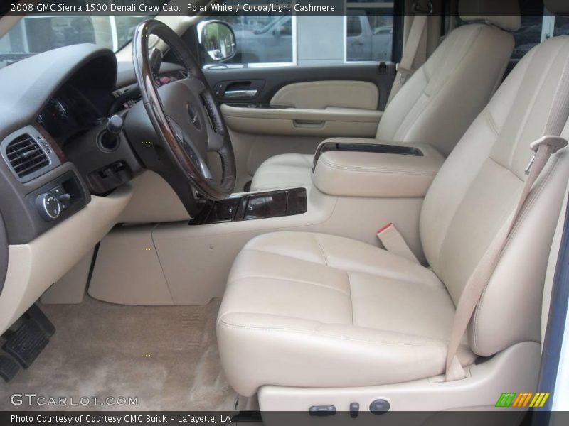 Polar White / Cocoa/Light Cashmere 2008 GMC Sierra 1500 Denali Crew Cab