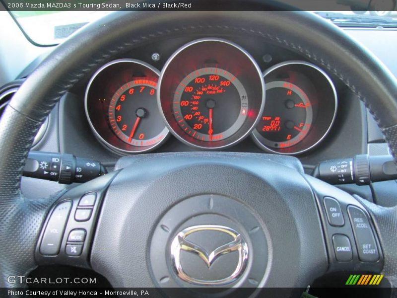 Black Mica / Black/Red 2006 Mazda MAZDA3 s Touring Sedan