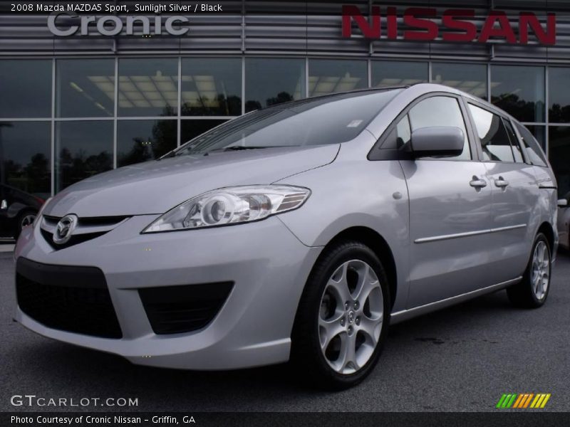 Sunlight Silver / Black 2008 Mazda MAZDA5 Sport