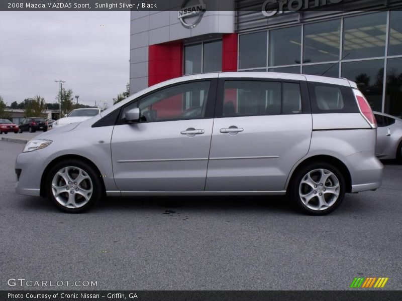 Sunlight Silver / Black 2008 Mazda MAZDA5 Sport