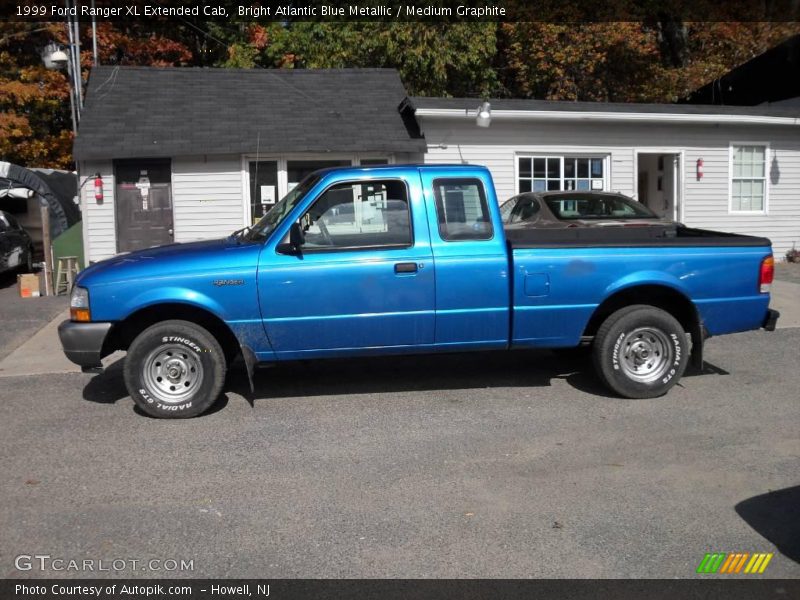Bright Atlantic Blue Metallic / Medium Graphite 1999 Ford Ranger XL Extended Cab