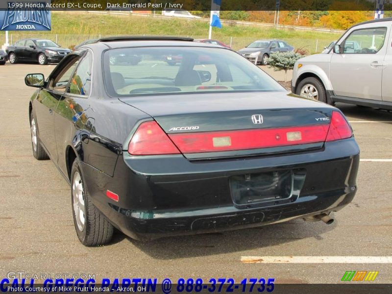 Dark Emerald Pearl / Ivory 1999 Honda Accord EX-L Coupe