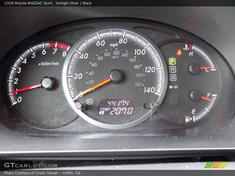 Sunlight Silver / Black 2008 Mazda MAZDA5 Sport