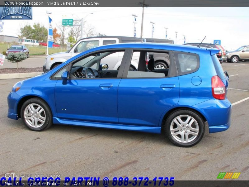 Vivid Blue Pearl / Black/Grey 2008 Honda Fit Sport