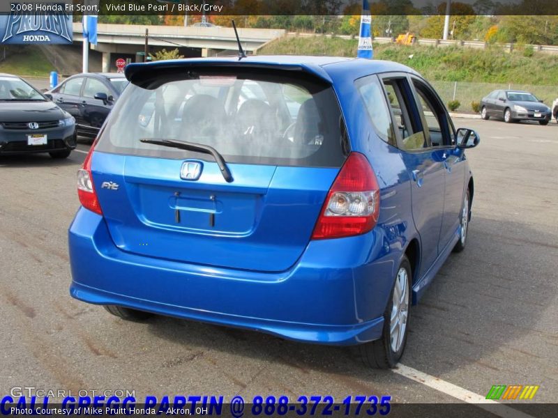 Vivid Blue Pearl / Black/Grey 2008 Honda Fit Sport