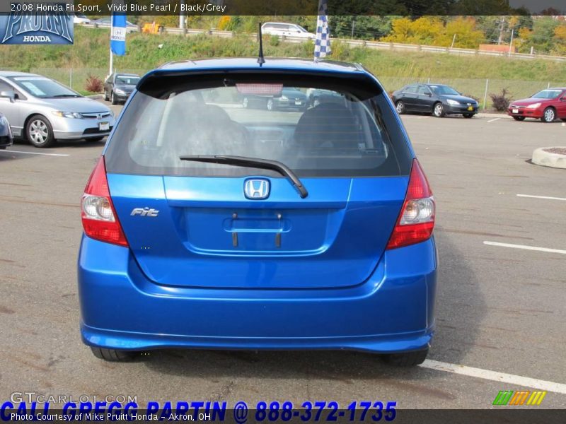 Vivid Blue Pearl / Black/Grey 2008 Honda Fit Sport