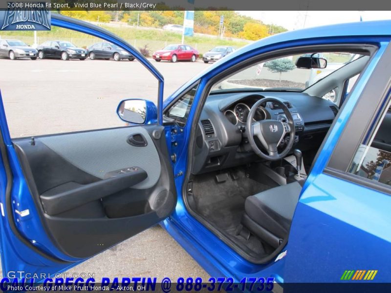 Vivid Blue Pearl / Black/Grey 2008 Honda Fit Sport