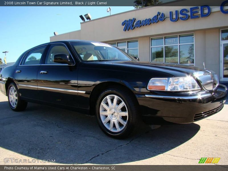 Black / Light Camel 2008 Lincoln Town Car Signature Limited