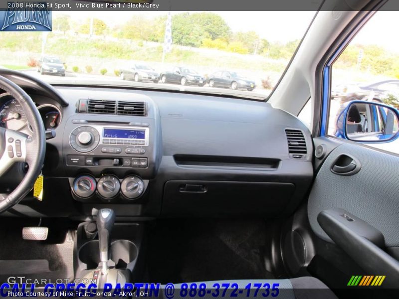 Vivid Blue Pearl / Black/Grey 2008 Honda Fit Sport